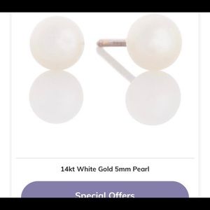 pearl 5 mm earrings